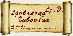 Ljubodrag Dubovina vizit kartica